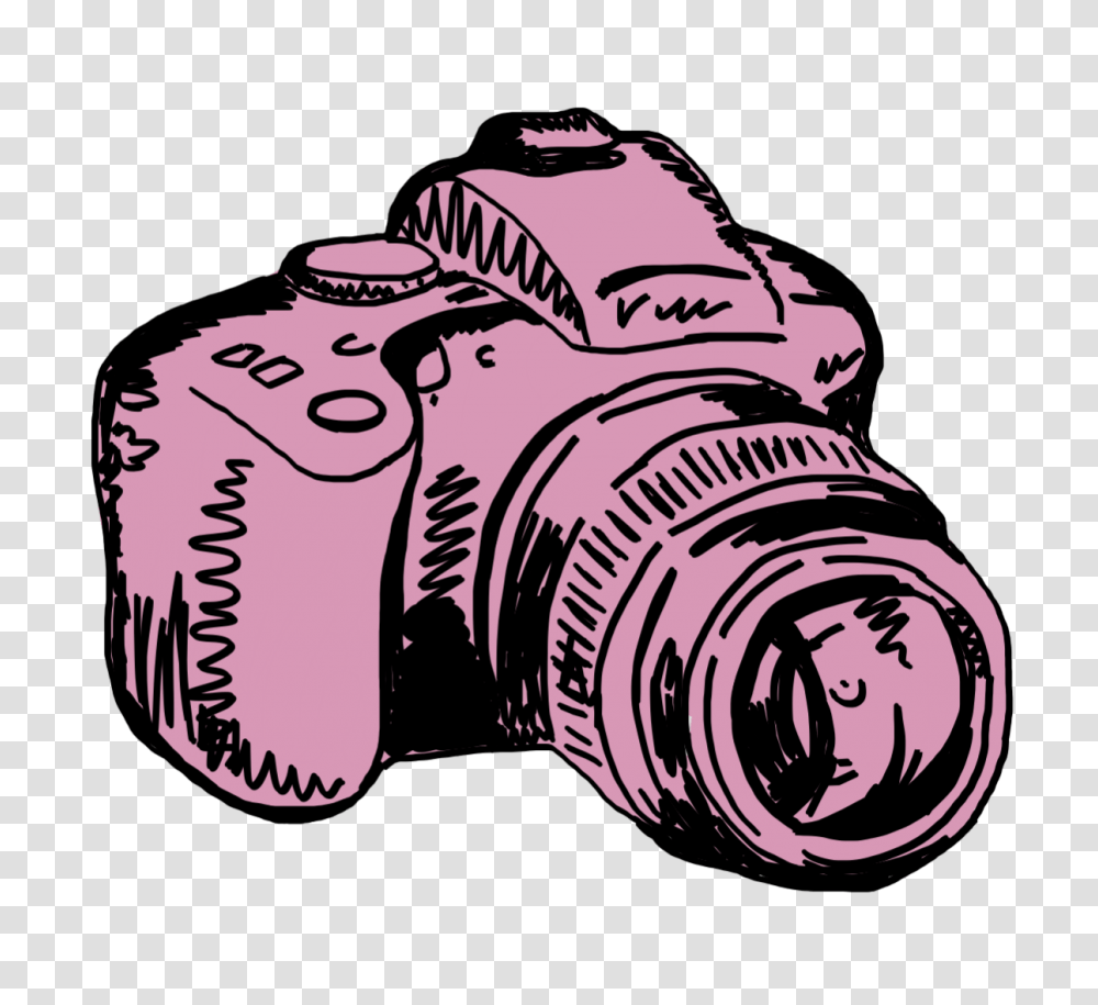 Ftestickers Camera Drawing Pink, Electronics, Digital Camera Transparent Png