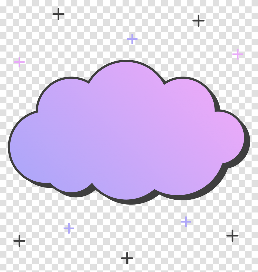 Ftestickers Cartoon Cloud Stars Aesthetic Purple Purple Cloud Cartoon, Outdoors, Text, Nature, Sunrise Transparent Png