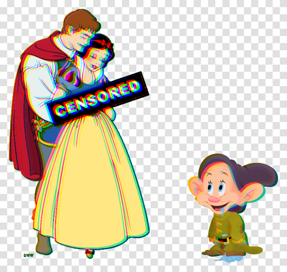 Ftestickers Censored Glitch Cartoons Blancanieves Snow White And Prince, Person, Leisure Activities, Costume Transparent Png