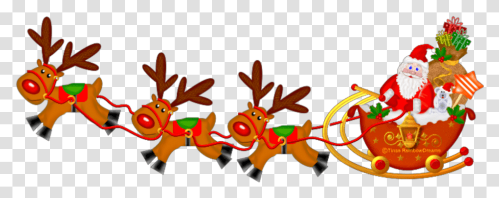 Ftestickers Christmas Santaclaus Reindeer Cute Santa Claus With Reindeer, Insect, Invertebrate, Animal, Wasp Transparent Png