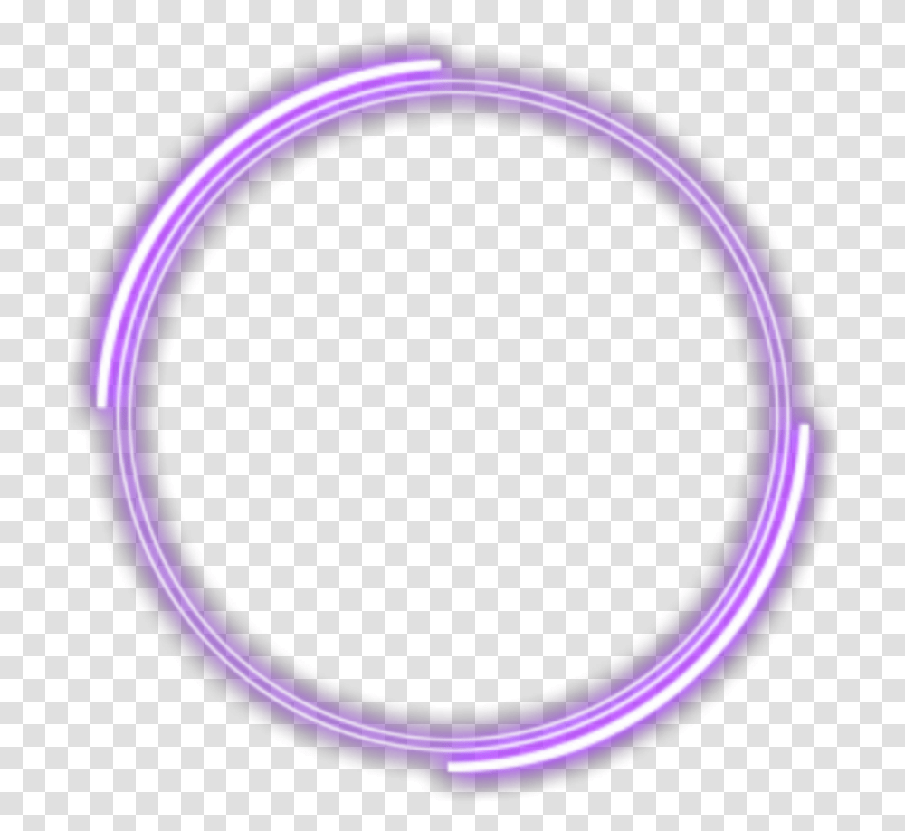 Ftestickers Circle Rings Neon Luminous Purple Circle, Light Transparent Png
