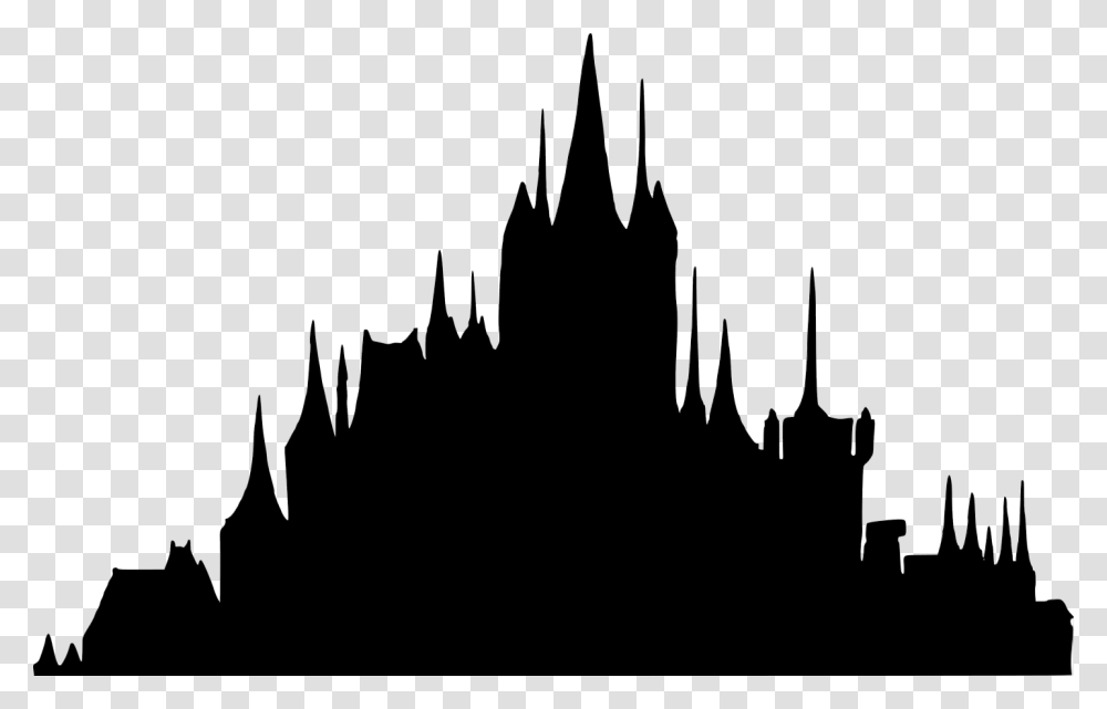 Ftestickers City Castle Silhouette, Nature, Outdoors, Spire, Tower Transparent Png