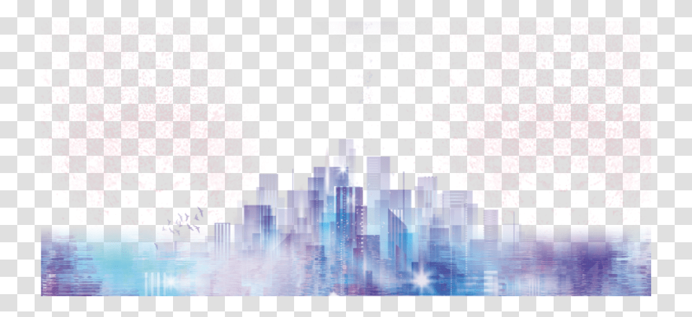 Ftestickers City Citylights Skyline Dreamy Real Estate Background Images Hd, Purple, Modern Art Transparent Png