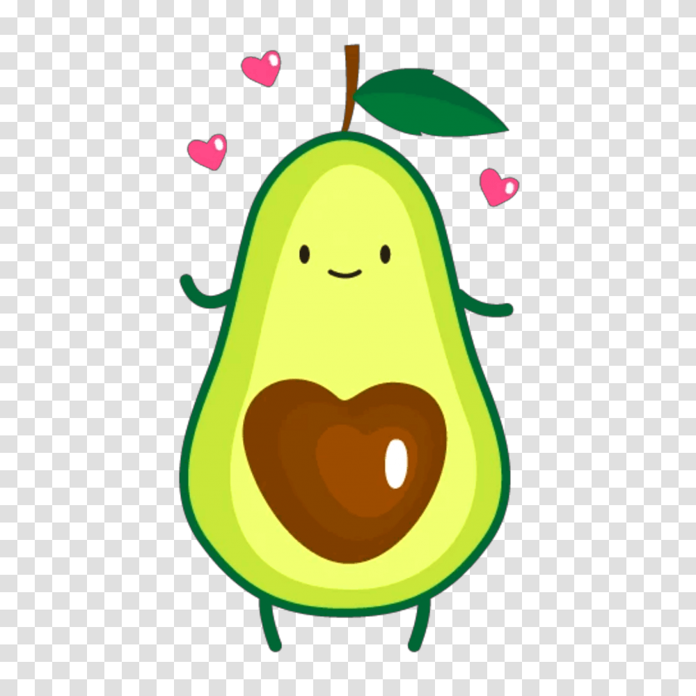 Ftestickers Clipart Avocado Cute, Plant, Food, Fruit, Vegetable Transparent Png