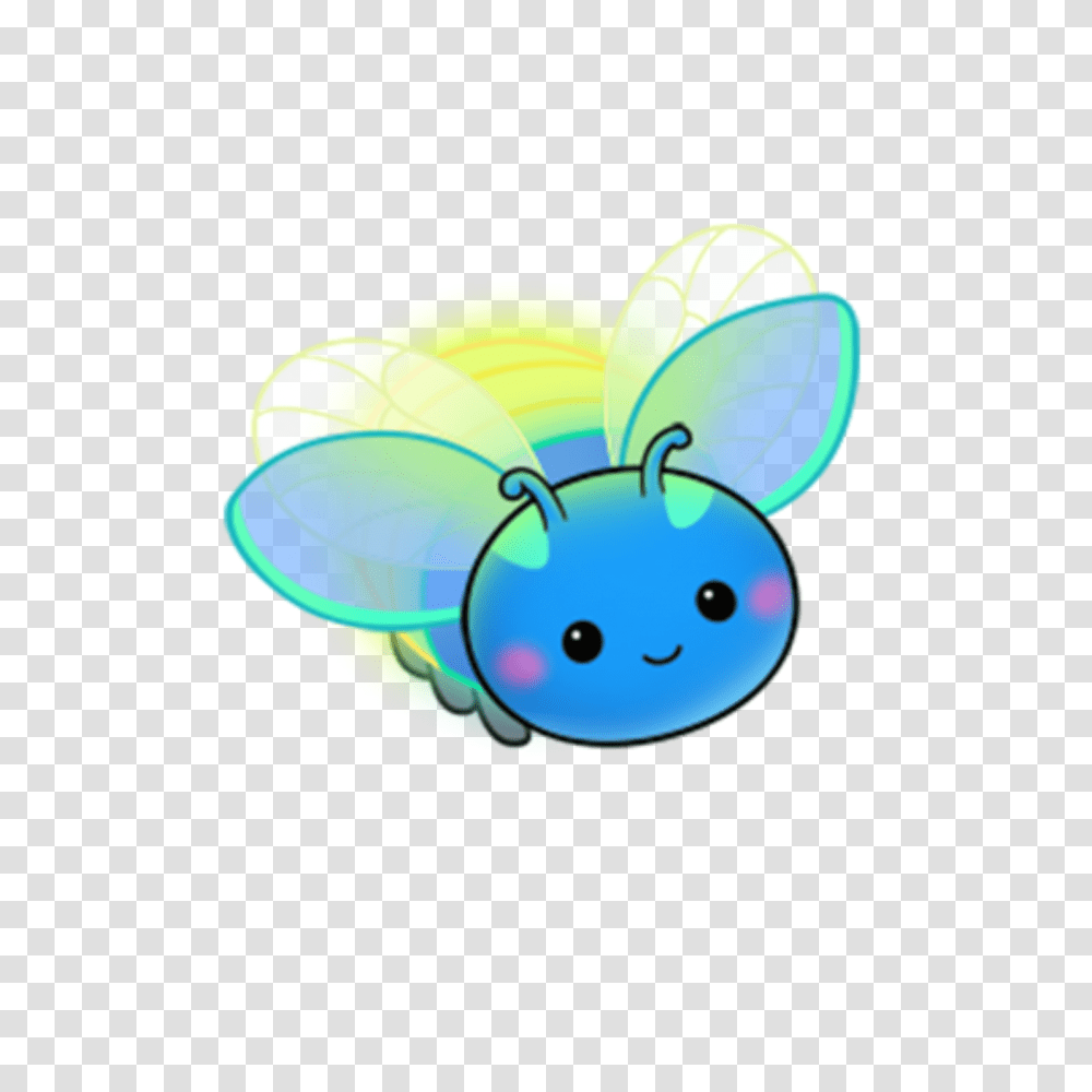 Ftestickers Clipart Firefly Cute Blue, Balloon, Nature, Outdoors Transparent Png