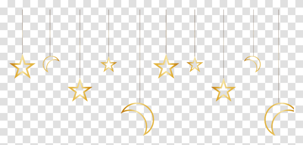Ftestickers Clipart Stars Moons Hanging Gold Gold, Star Symbol Transparent Png