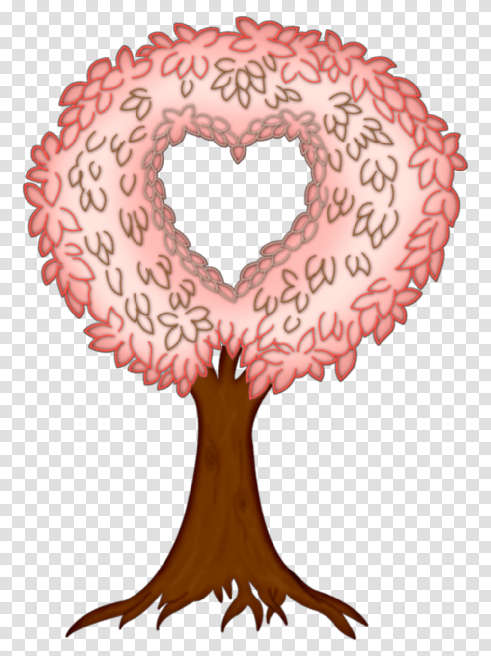 Ftestickers Clipart Tree Heartshaped Cute Illustration, Number, Dinosaur Transparent Png
