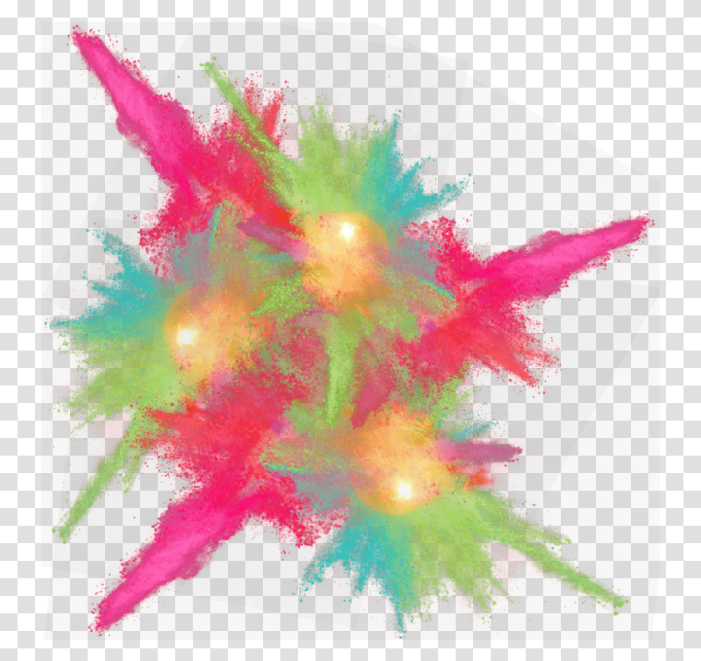 Ftestickers Colorsplash Coloredpowder Powderexplosion Floral Design, Ornament, Pattern, Fractal, Light Transparent Png