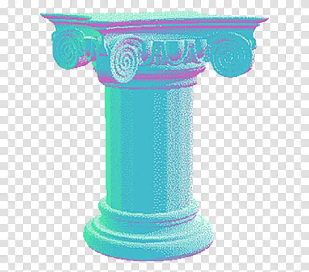 Ftestickers Column Stone Tumblr Vaporwaveaesthetics Vaporwave Aesthetic Gif, Architecture, Building, Pillar, Hydrant Transparent Png