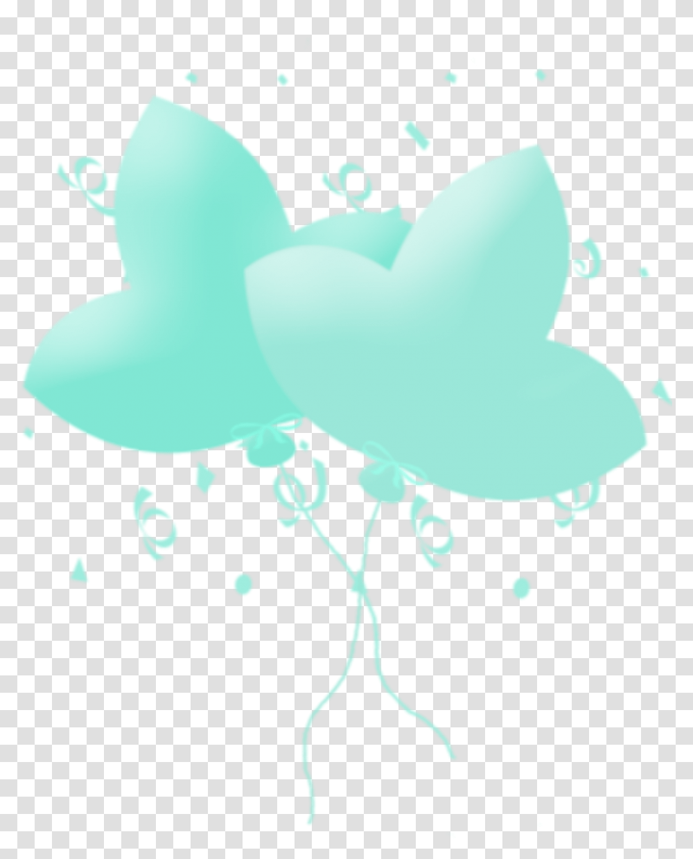 Ftestickers Confetti Balloons Cute Green Illustration, Floral Design, Pattern Transparent Png