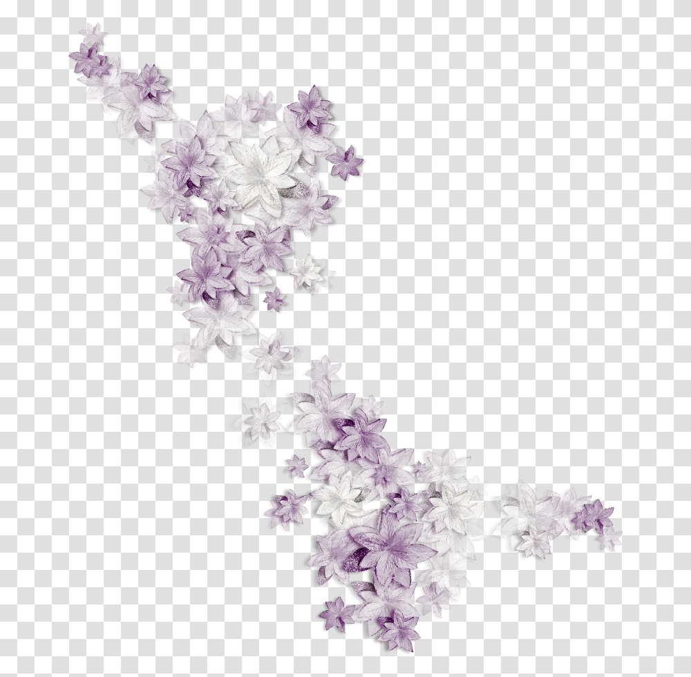 Ftestickers Flowers Purple White Ramo Violeta, Plant, Blossom, Snowflake, Petal Transparent Png