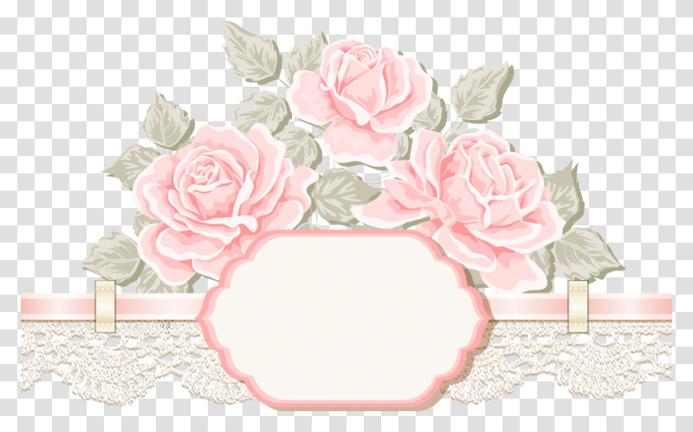 Ftestickers Flowers Roses Lace Banner Divider Garden Roses, Plant, Blossom, Accessories, Accessory Transparent Png