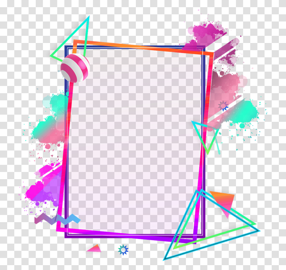 Ftestickers Frame Borders Abstract Popart Colorful Graphic Design, Lighting, Purple, Drawing Transparent Png