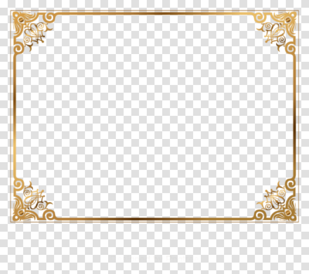 Ftestickers Frame Borders Gold Golden Ornate Gold Frame Vector, Screen, Electronics, Leisure Activities, Monitor Transparent Png