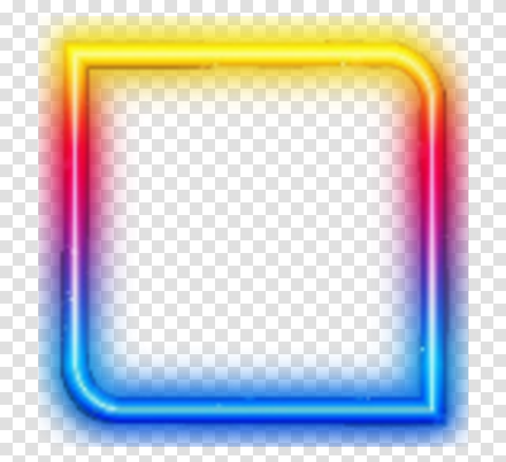 Ftestickers Frame Borders Square Neon Luminous Majorelle Blue, Light, Microwave, Appliance Transparent Png