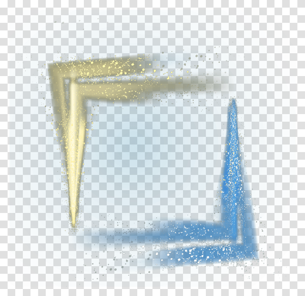 Ftestickers Frame Glitter Sparkle Gold Blue 3d Hd Border, Lighting, Crystal Transparent Png