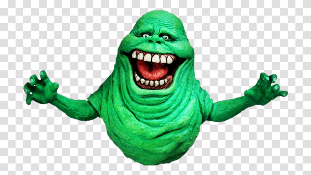 Ftestickers Ghostbusters Slimer Marshmallow Man Slimer Ghostbusters, Green, Teeth, Mouth, Figurine Transparent Png