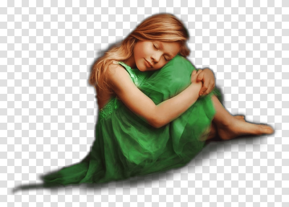 Ftestickers Girl Sitting Sitting, Hug, Person, Human, Female Transparent Png