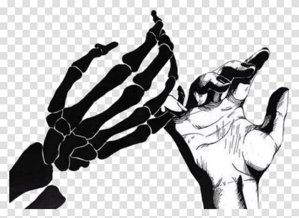 Ftestickers Halloween Skeleton Hands Scary Creepy Skeleton Hand Pinky Promise, Fist, Person Transparent Png