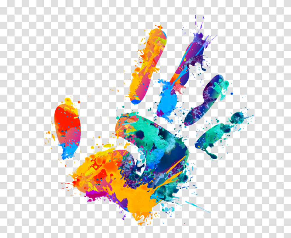 Ftestickers Hand Handprint Paint Colorful Colorful Hand Print, Pattern, Bonfire Transparent Png