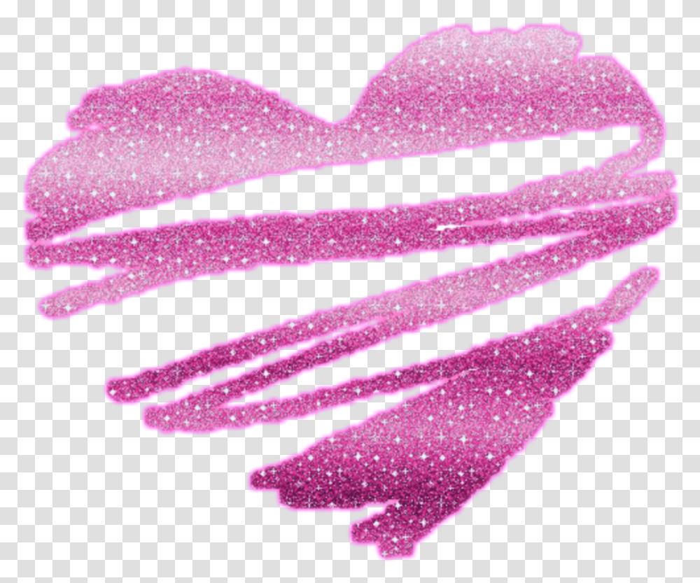 Ftestickers Heart Sparkle Glitter Pink Pink Glitter Heart Background, Purple, Petal, Flower, Plant Transparent Png