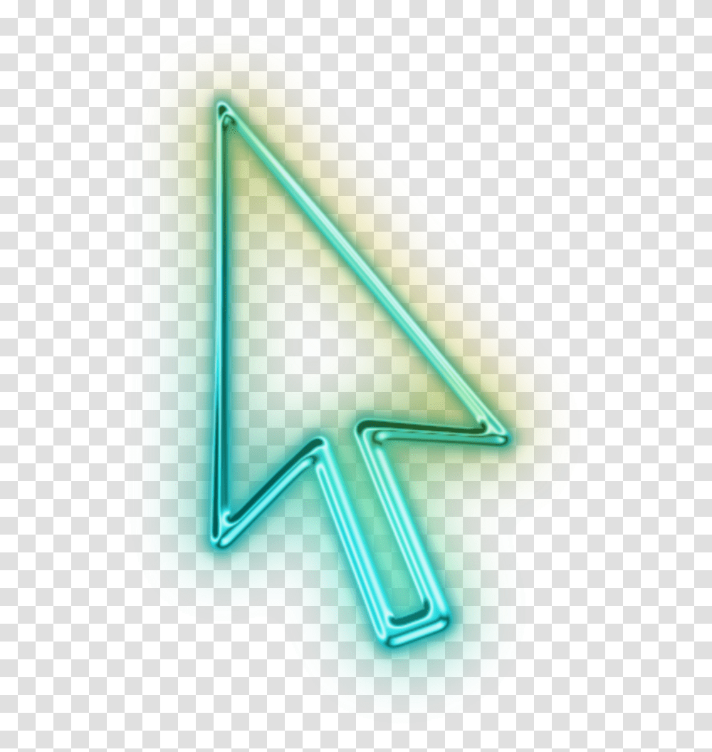 Ftestickers Icon Cursor Arrow Mouse Pointer Icon, Neon, Light Transparent Png