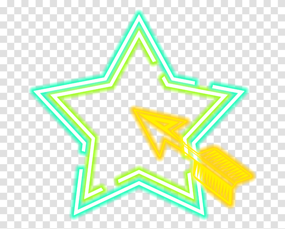 Ftestickers Icon Heart Arrow Neon Luminous Aesthetic, Cross, Star Symbol Transparent Png