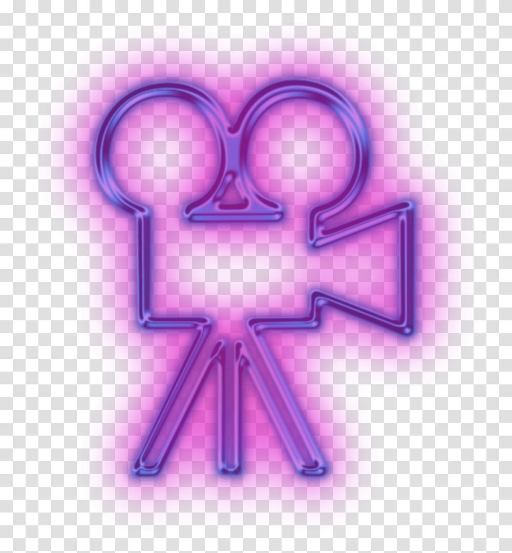 Ftestickers Icon Symbol Tripod Sticker Camera Neon Sign, Text, Pac Man, Hand, Heart Transparent Png