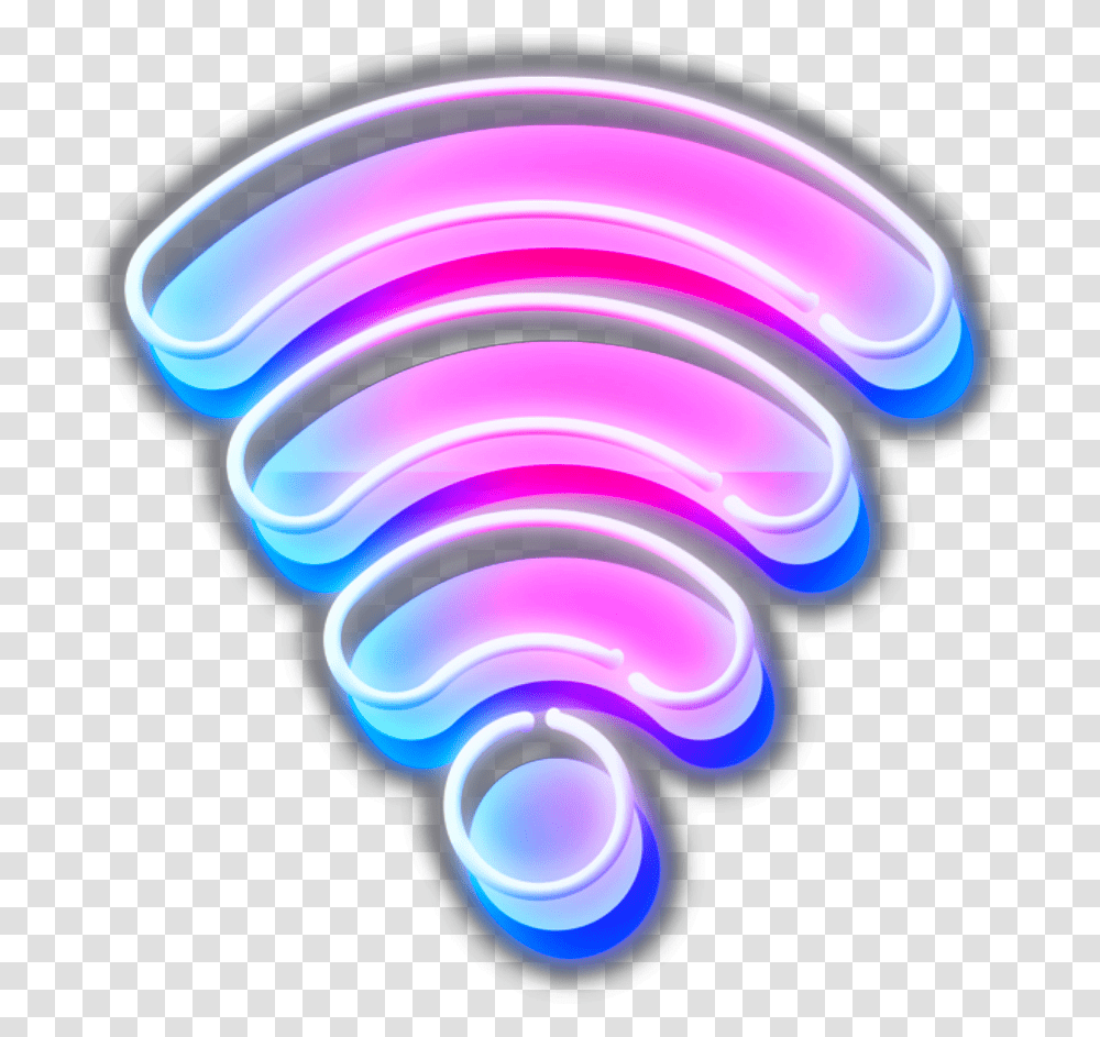 Ftestickers Icon Wifi Neon Luminous Colorful Wifi Icon Neon Transparent Png