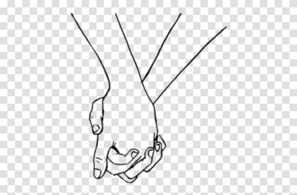 Ftestickers Linedrawing Couple Love Holdinghands Love Holding Hands Line Drawing, Antler, Accessories, Accessory, Jewelry Transparent Png