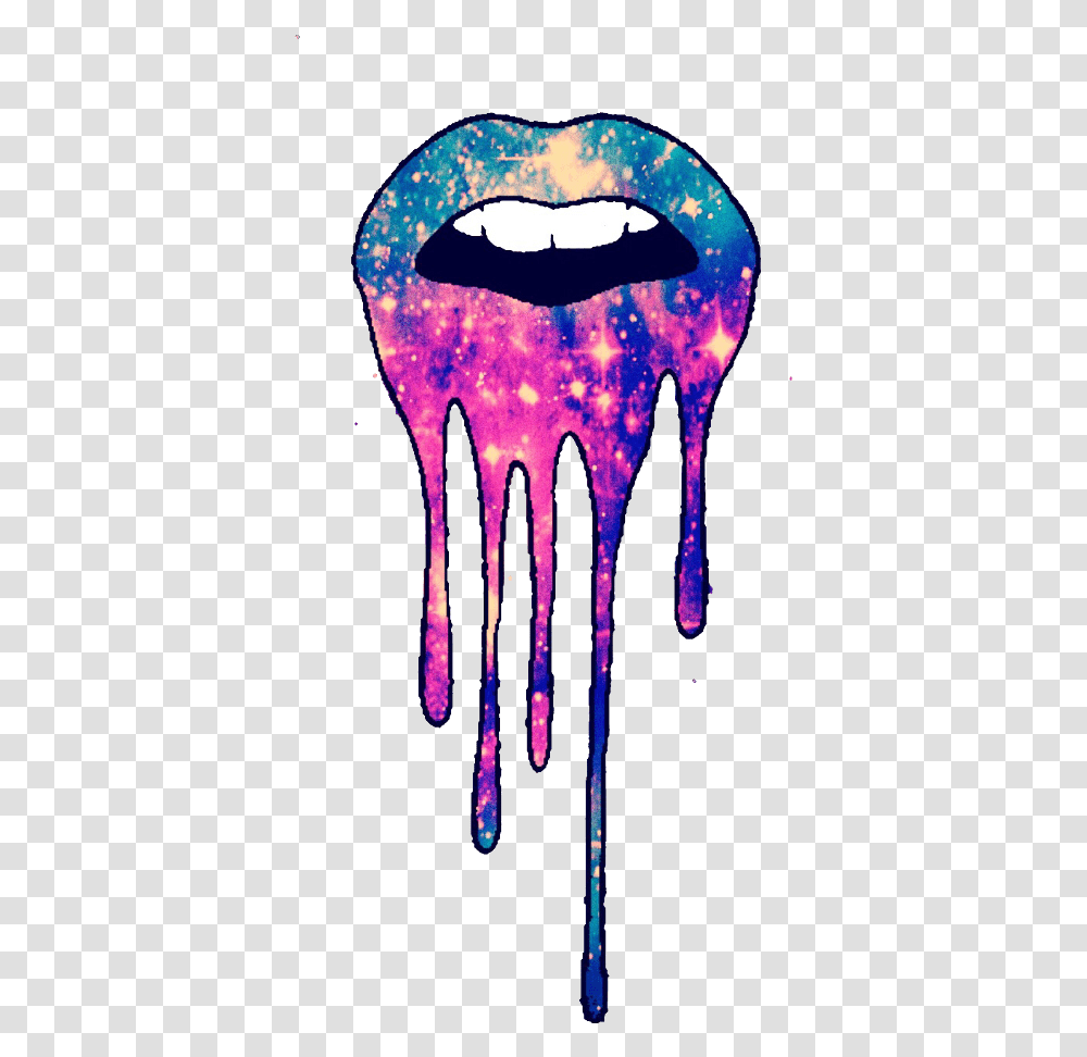 Ftestickers Lips Kiss Melting Pink Purple Blue Pink Purple Blue Lips, Nature, Outdoors, Animal, Sea Life Transparent Png