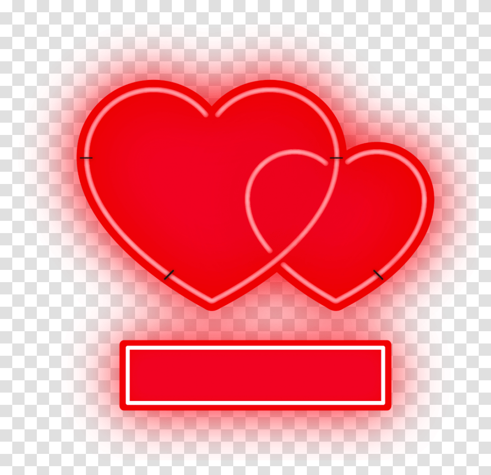 Ftestickers Love Hearts Label Neon Luminous Red Heart, Mailbox, Letterbox, Hand, Rubber Eraser Transparent Png