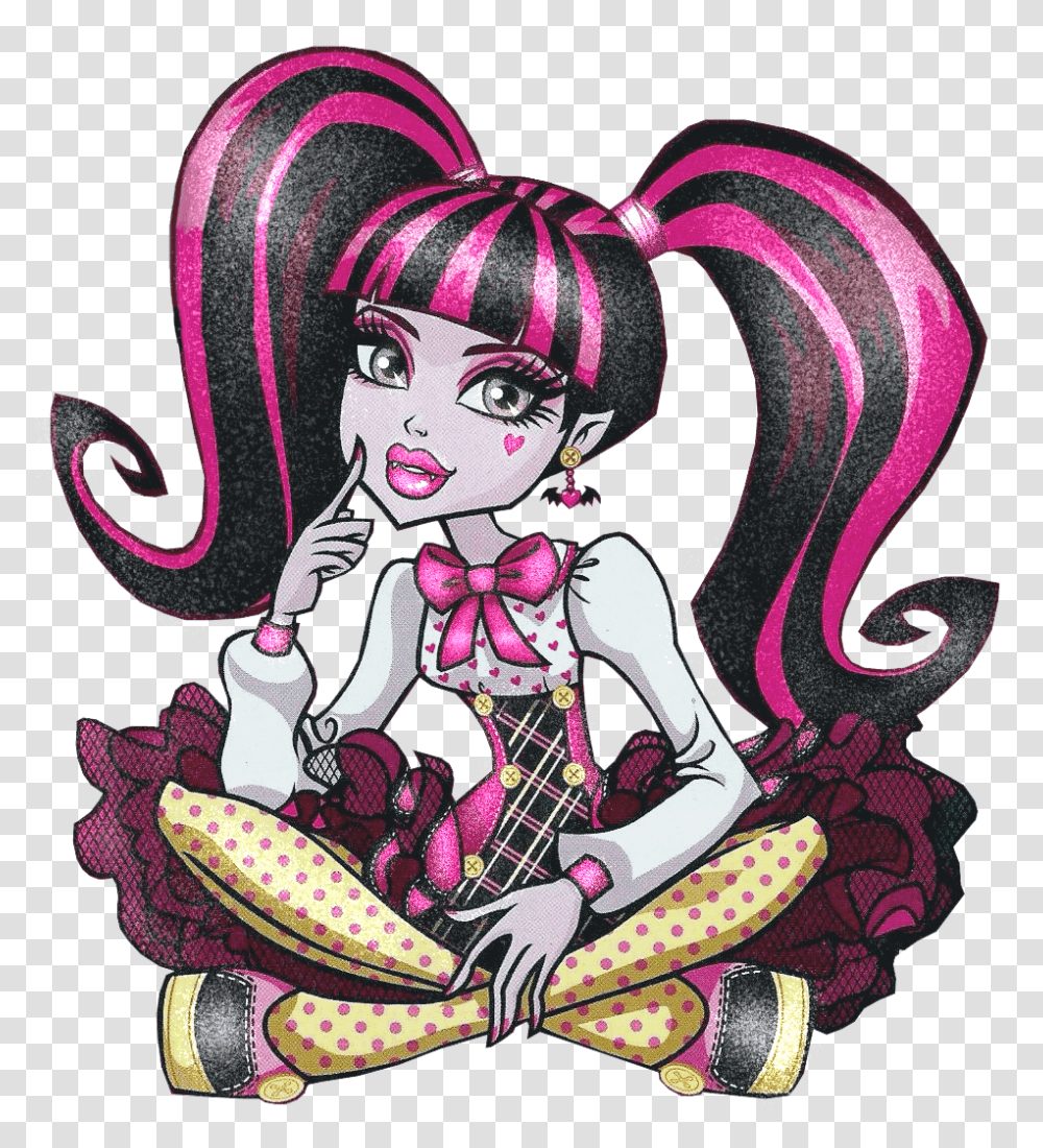 Ftestickers Monsterhigh Stickers Sparkly Draculaura Monster High Characters, Comics, Book, Manga Transparent Png