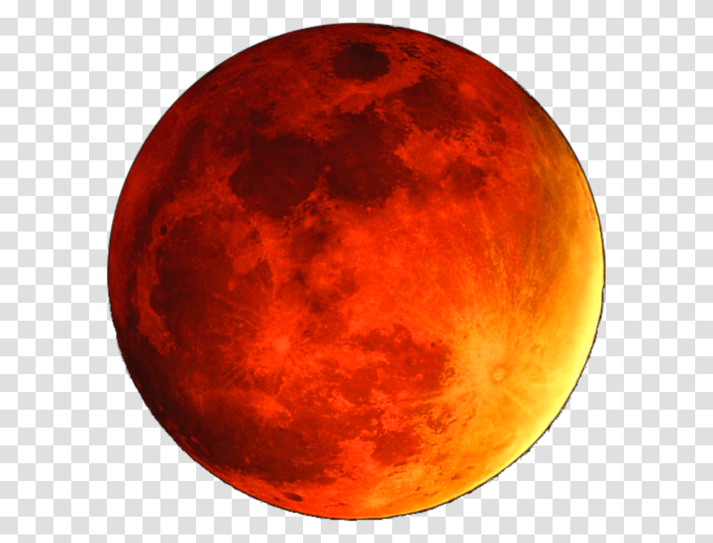 Ftestickers Moon Luminous Glowing Orange Glowing Moon, Nature, Outdoors, Outer Space, Night Transparent Png