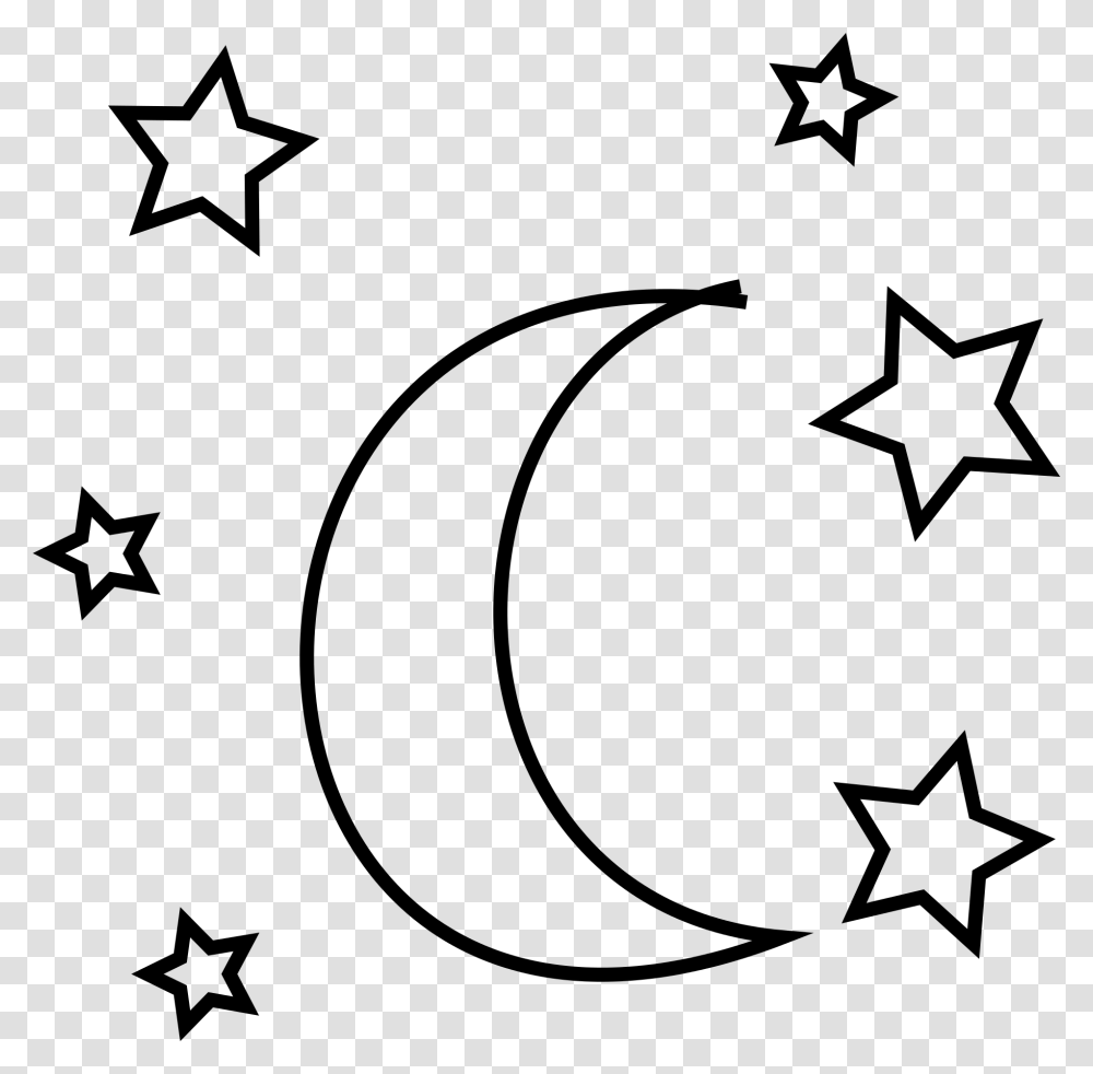 Ftestickers Moon Stars Blackandwhite Doodle, Gray, World Of Warcraft Transparent Png