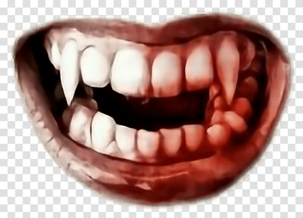 Ftestickers Mouth Teeth Bloody Filter Overlay Creepy Mouth, Lip, Jaw, Person, Human Transparent Png