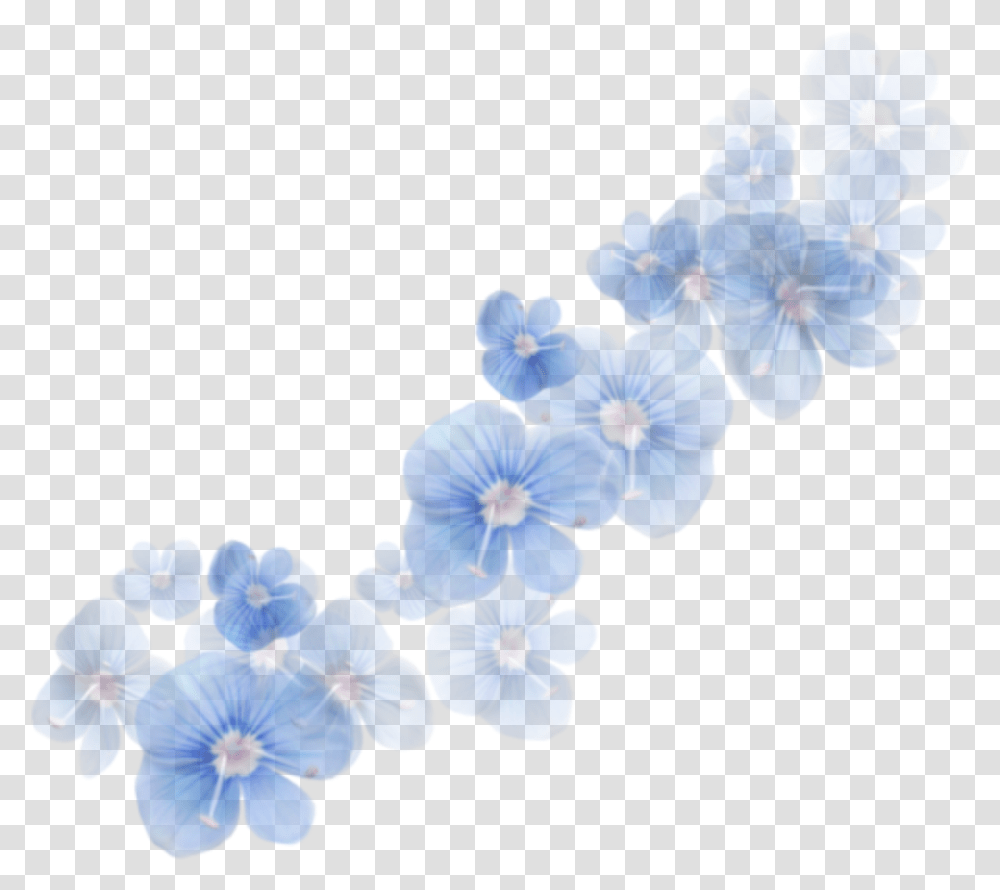 Ftestickers Overlay Flowers Blue Flower Overlay, Geranium, Plant, Blossom, Petal Transparent Png