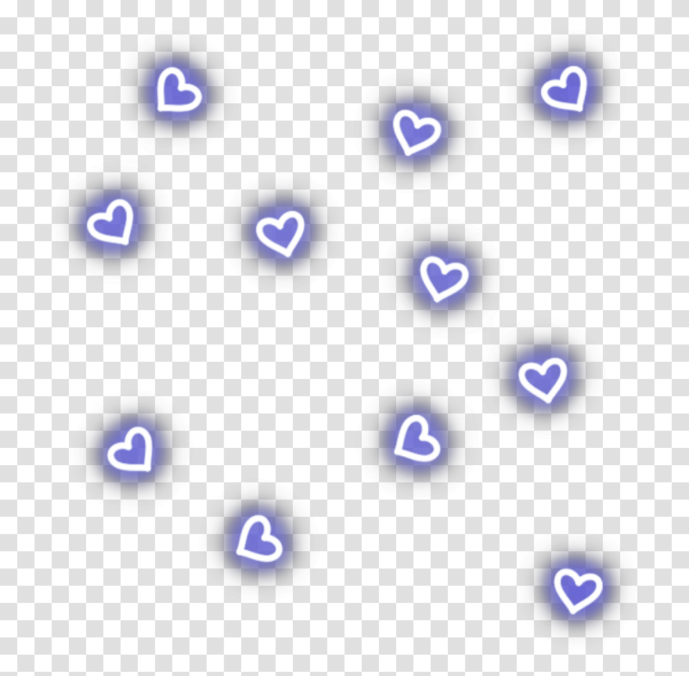 Ftestickers Overlay Hearts Light Neon Blue Kawaii Hearts, Number, Electronics Transparent Png
