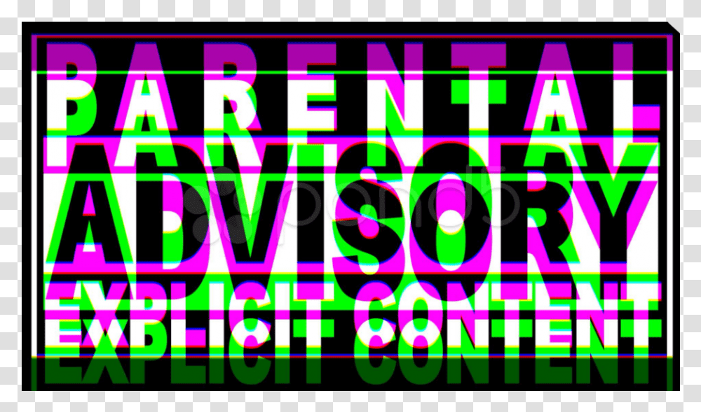 Ftestickers Parental Tumblr Glitch Colorful Parental Advisory Explct Content Green, Alphabet, Light, Number Transparent Png