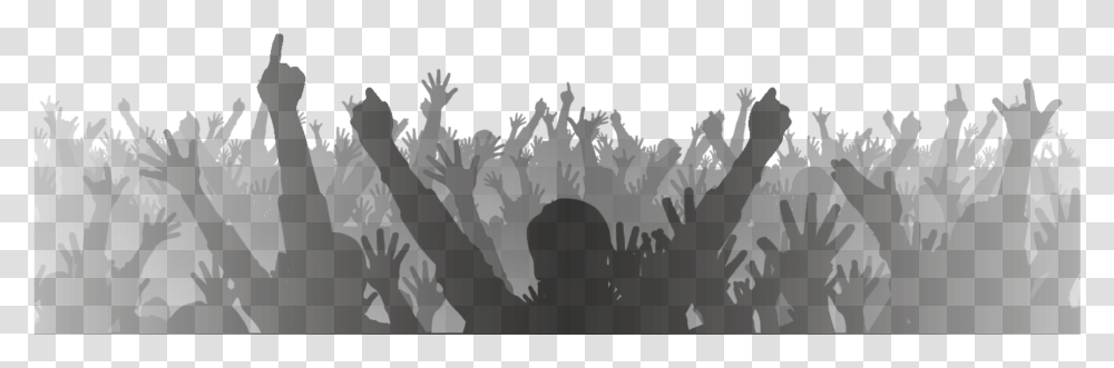 Ftestickers People Crowd Cheering Silhouette Crowd Hands, Person, Human, Audience Transparent Png