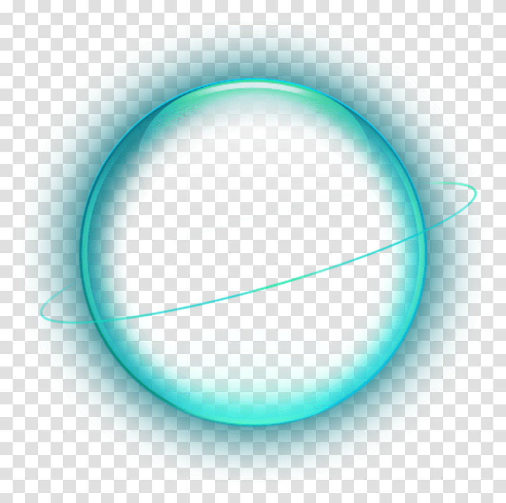 Ftestickers Planet Venus Neon Luminous Blue Circle, Sphere, Tape, Light, Contact Lens Transparent Png