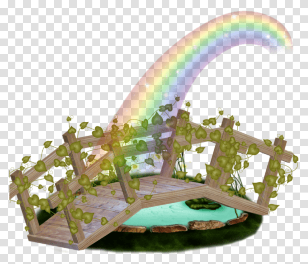 Ftestickers Pond Rainbow Bridge Wooden Rainbow Bridge Clipart, Amusement Park, Theme Park, Roller Coaster, Toy Transparent Png