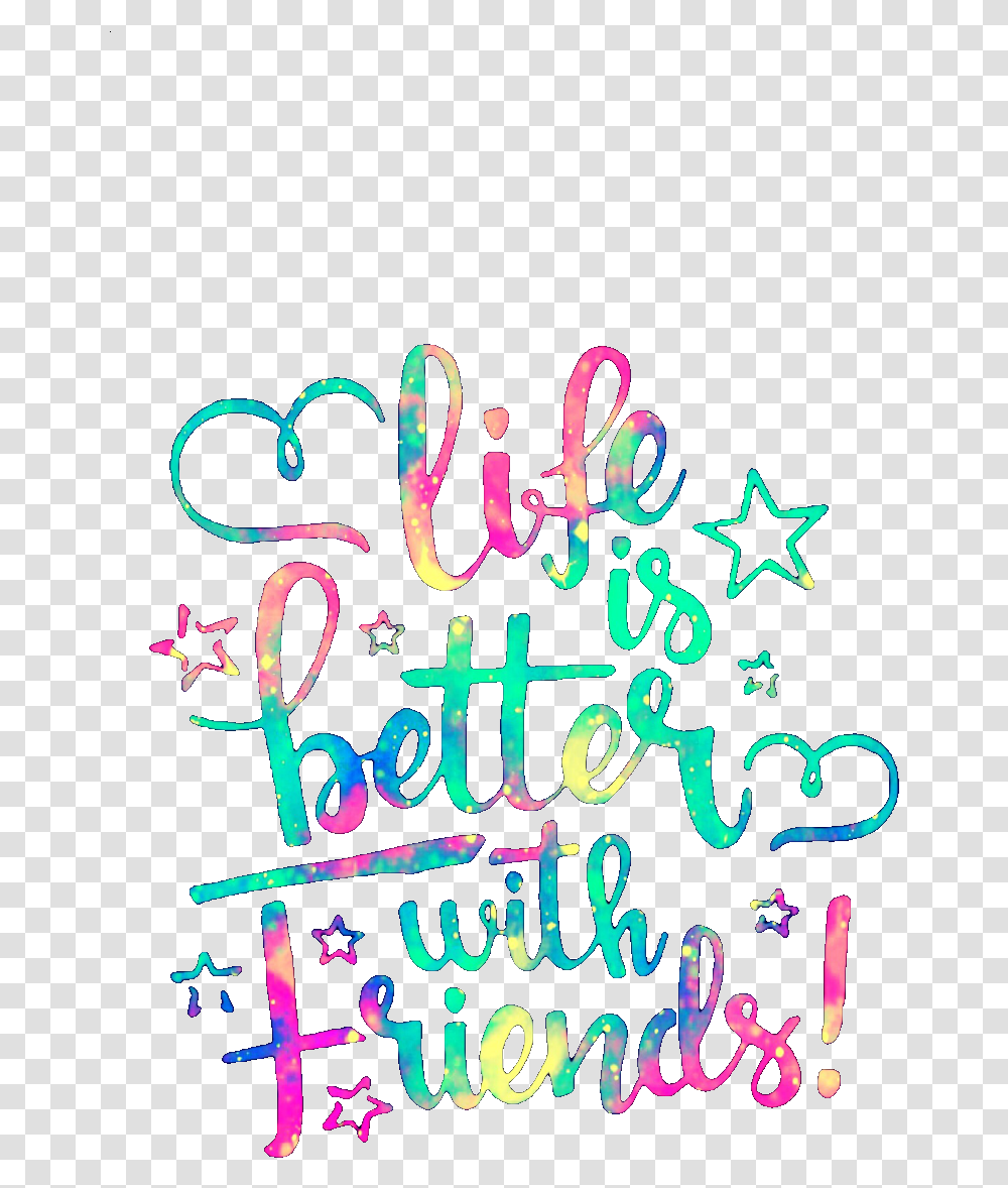 Ftestickers Quotes Sayings Bffs Friends Hearts Calligraphy, Alphabet, Poster, Advertisement Transparent Png