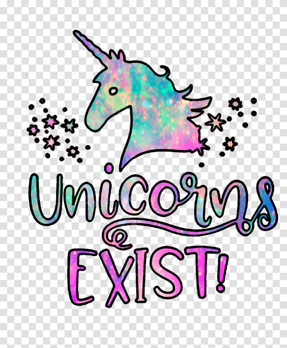 Ftestickers Quotes Sayings Unicorns Stars Colorful, Poster, Advertisement, Mammal Transparent Png