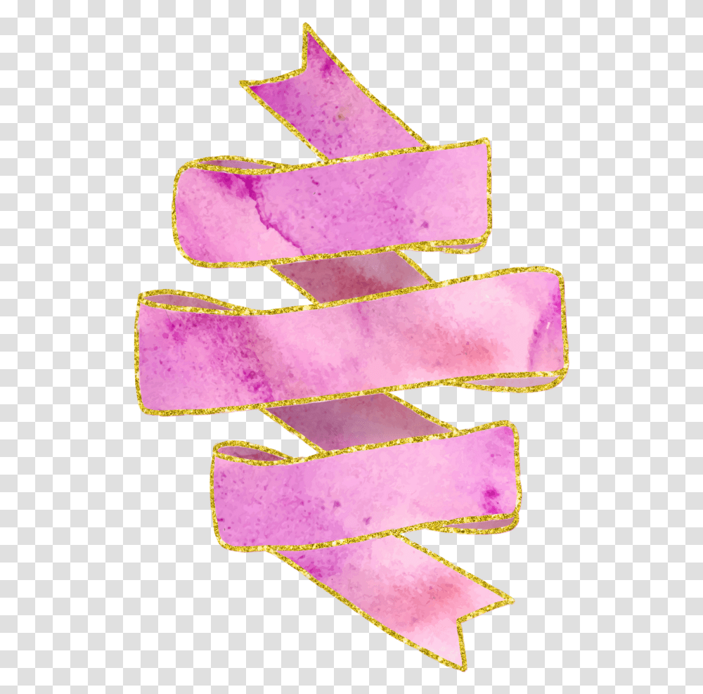 Ftestickers Ribbon Banner Floral Pink Glitter Pink Pastel Stickers, Purple, Apparel, Light Transparent Png