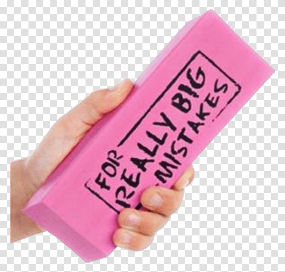 Ftestickers Rubber Eraser Meme Mistakes Reallybigmistak Really Big Mistakes Hand, Person, Human Transparent Png