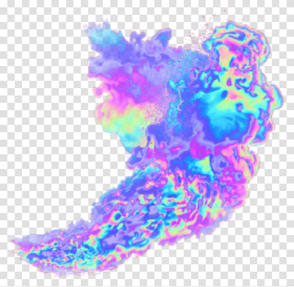 Ftestickers Smoke Holographic Tumblr Vaporwave Visual Arts, Sea Life, Animal, Invertebrate, Jellyfish Transparent Png