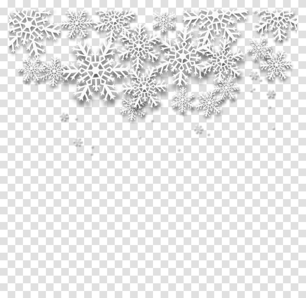 Ftestickers Snow Snowflakes Border Aesthetic, Pattern Transparent Png