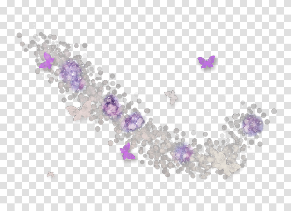 Ftestickers Sparkle Butterflies Purple Necklace, Light, Glitter, Paper, Confetti Transparent Png
