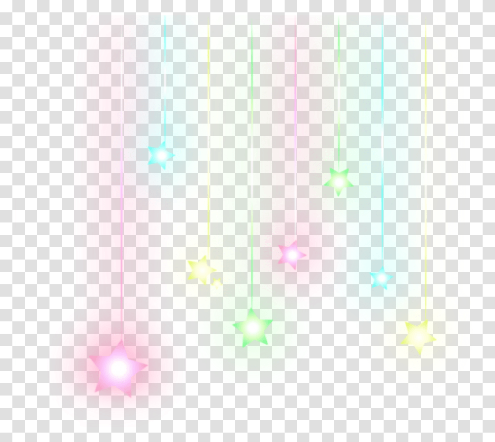 Ftestickers Stars Hanging Neon Luminous Colorful Graphic Design, Lamp, Light, LED, Firefly Transparent Png